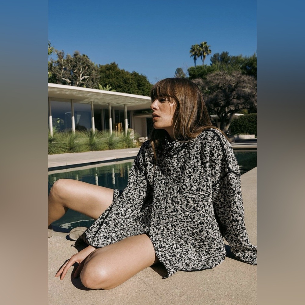 ZARA Wrap Front Knit Coat